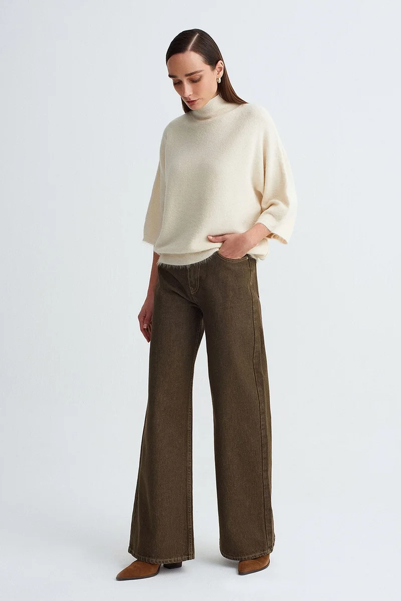 Dilvin Cream Natural DILVIN Women's Wool-Blend Sweater for Women | Best Price UAE