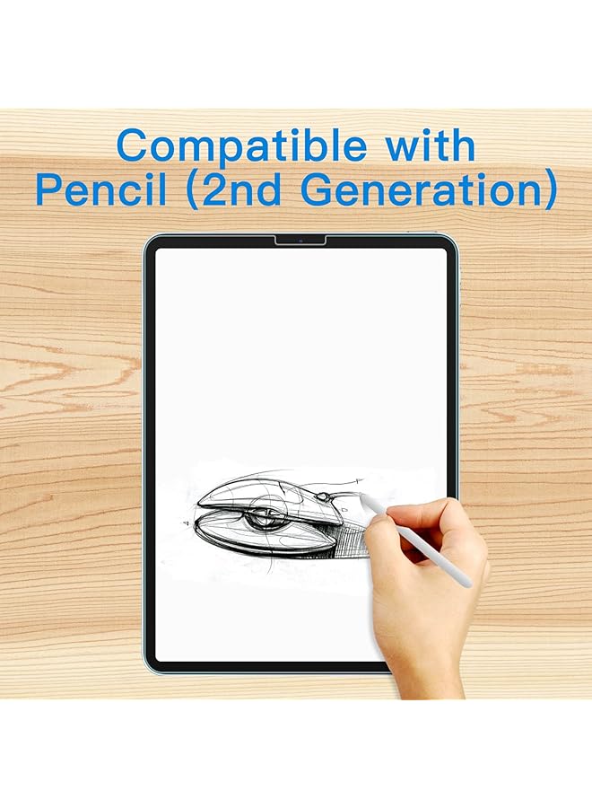 جي تيك واقي شاشة لجهاز ايباد برو 11 انش 2022 2021 2020 2018 موديل ايباد اير 5 4 2022 2020 10.9 انش متوافق مع خاصية التعرف على الوجه من الزجاج المقوى عبوة واحدة - Image 4