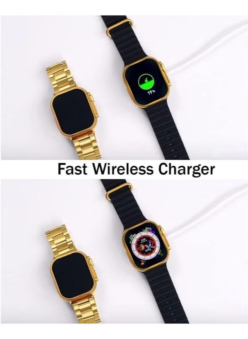 Raxoom HK 9 ULTRA Max Golden Edition Smart Watch For Men Women