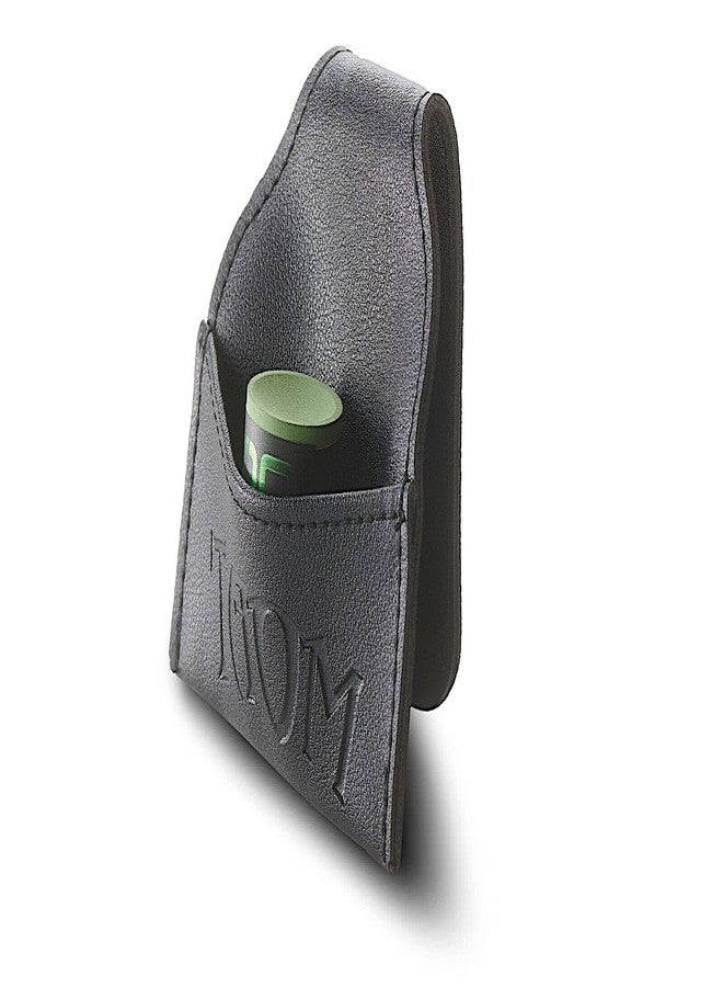 Taom TMCH Black Cue Chalk Pouch Bag Leather Billiards Pool Chalk Holder - Image 1