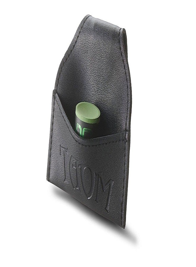 Taom TMCH Black Cue Chalk Pouch Bag Leather Billiards Pool Chalk Holder - Image 3