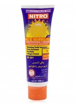 NITRO CANADA Face Sunblock Whitening Cream Collagen UV+60 - 100 g 