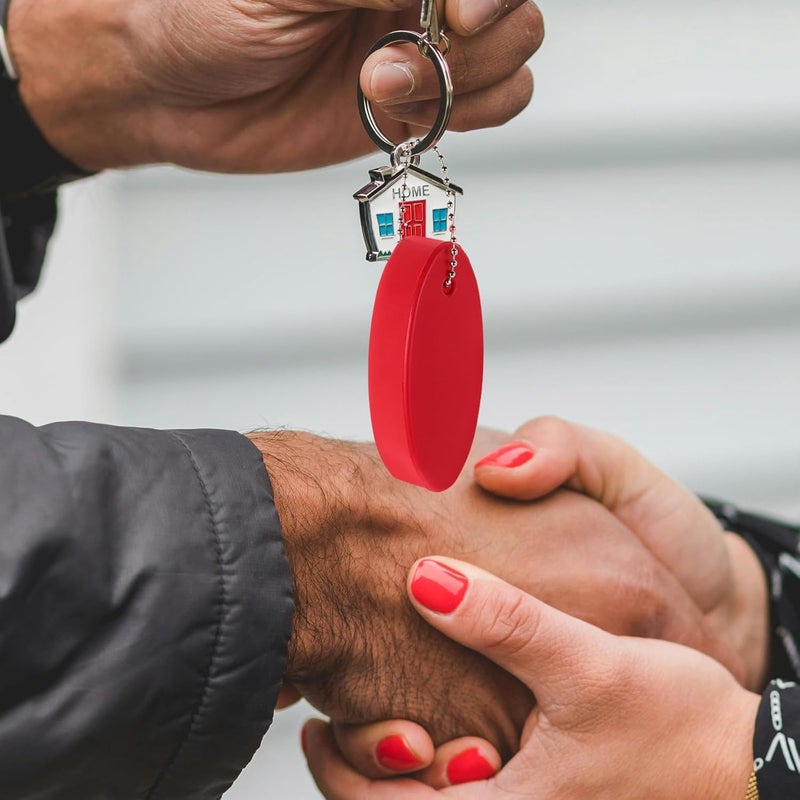 YARNOW 4pcs Floating Keychains for Car and Boat Keys Floatable Oval Key Rings in Red Yellow Orange Purple for Boating Fishing Sailing and Outdoor Activities - Image 5