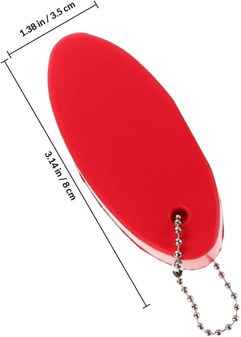 YARNOW 4pcs Floating Keychains for Car and Boat Keys Floatable Oval Key Rings in Red Yellow Orange Purple for Boating Fishing Sailing and Outdoor Activities - Image 2