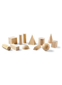 Learning Resources Geometric Solids Wooden Ss Set Of 12 Geometric Ss Ages 6+ Multicolor  - Image 3