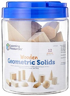 Learning Resources Geometric Solids Wooden Ss Set Of 12 Geometric Ss Ages 6+ Multicolor  - Image 1