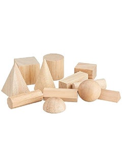 Learning Resources Geometric Solids Wooden Ss Set Of 12 Geometric Ss Ages 6+ Multicolor  - Image 2