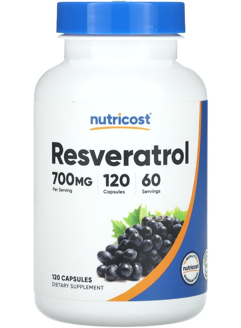 Nutricost Resveratrol, 700 mg, 120 Capsules (350 mg per Capsule)