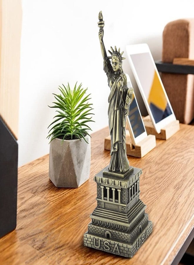 Jerliflyer Mini Empire State Model, 6inch Statue of Liberty Handmade Metal Statue Model Desk Decoration - Image 4