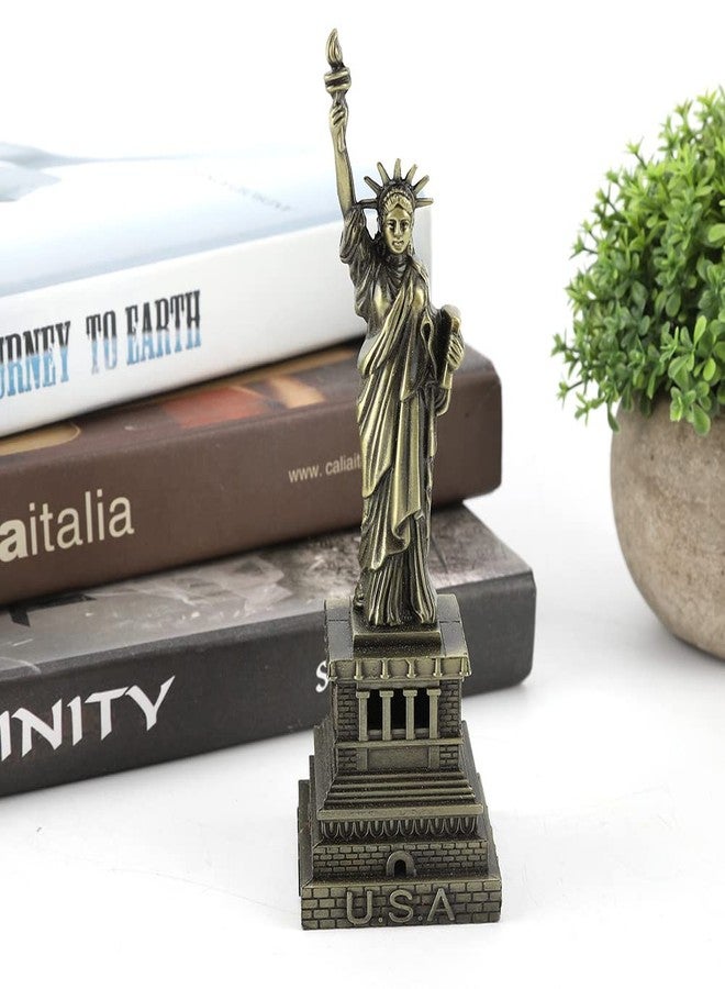 Jerliflyer Mini Empire State Model, 6inch Statue of Liberty Handmade Metal Statue Model Desk Decoration - Image 5