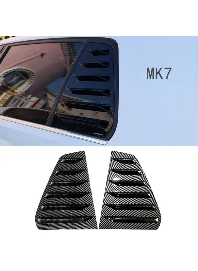 High 7 Blinds Bright Black Car Window Decorative Stickers For Rear Side Triangle Window - Image 4