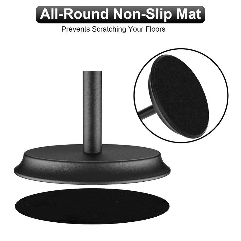 KASUNTO Toilet Paper Holder for Bathroom  Metal Free Standing Toilet Paper Storage with Rustproof  Tissue Paper Roll Stand for Bathroom Accessories (Black) - Image 4