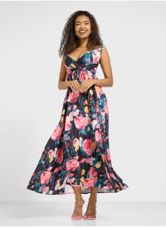 Strappy Printed Dress