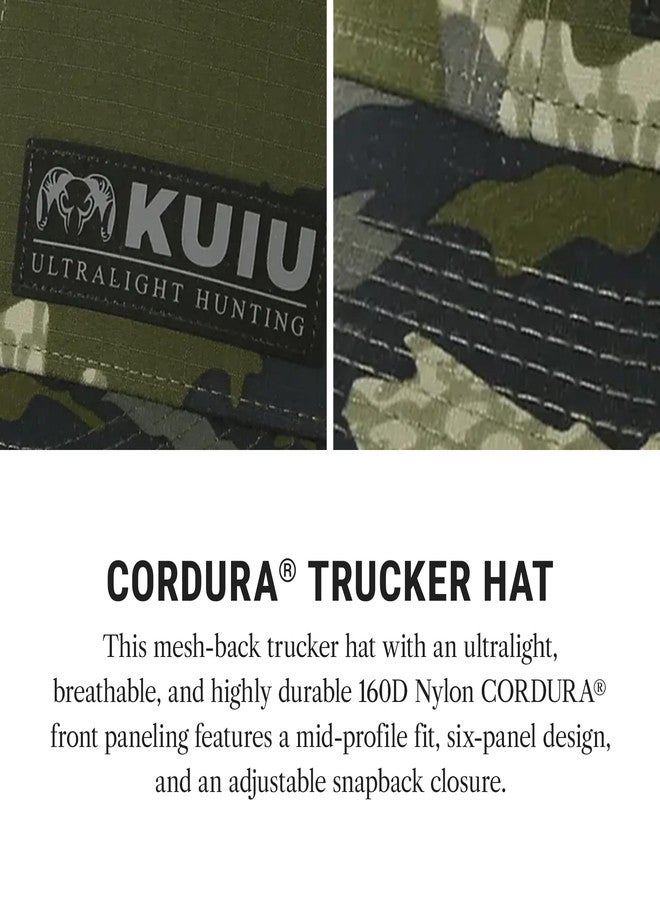 قبعة KUIU Cordura® Trucker - خفيفة الوزن للغاية، ظهر شبكي يسمح بالتهوية، إبزيم خلفي قابل للتعديل، تصميم بستة أجزاء، واقي من البقع بتقنية DWR - Image 2