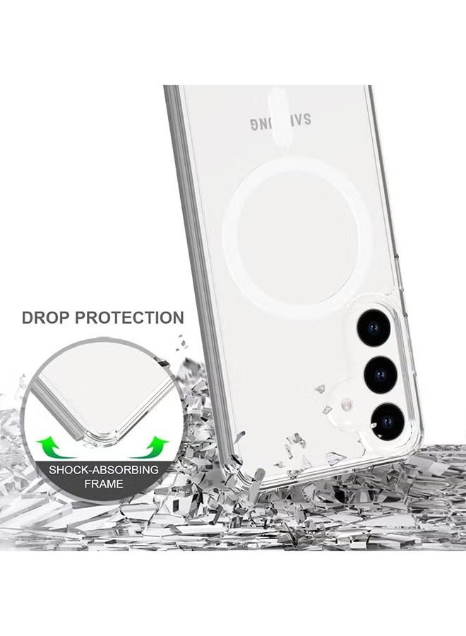 Samsung Galaxy S24 FE 5G Case Cover,Magnetic Cover Compatible with MagSafe,Hard Back Slim Shockproof Bumper,Support Wireless Charging  - Image 3