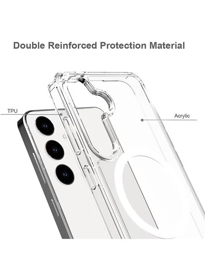 Samsung Galaxy S24 FE 5G Case Cover,Magnetic Cover Compatible with MagSafe,Hard Back Slim Shockproof Bumper,Support Wireless Charging  - Image 5