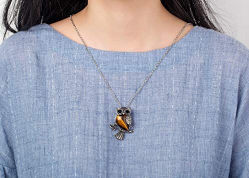 Softones Owl Healing Crystals Necklace & Bracelet Set - Reiki Spiritual Energy Gemstone Gifts for Women with Gift Box - Image 4