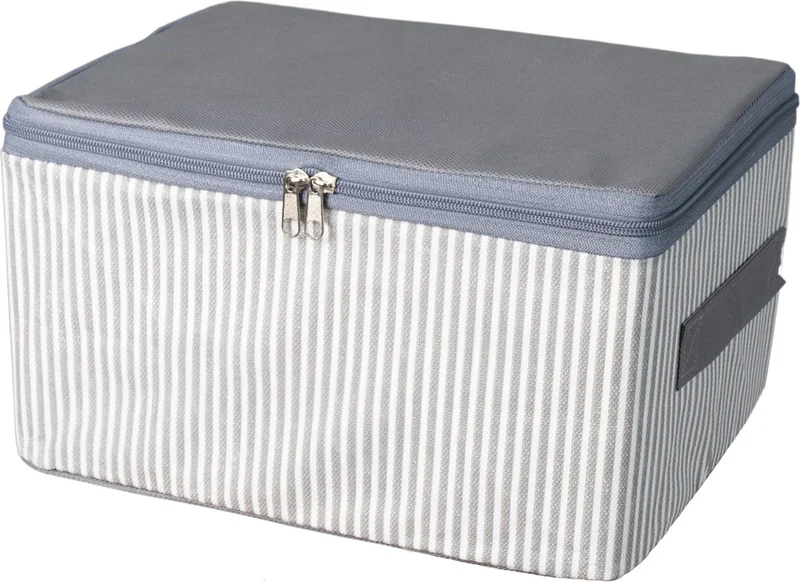 ناكاريف 4 Pieces Small Size Line Pattern Printed Gray Base Under Cabinet Organizer Storage Bag Set 30x20x15 cm