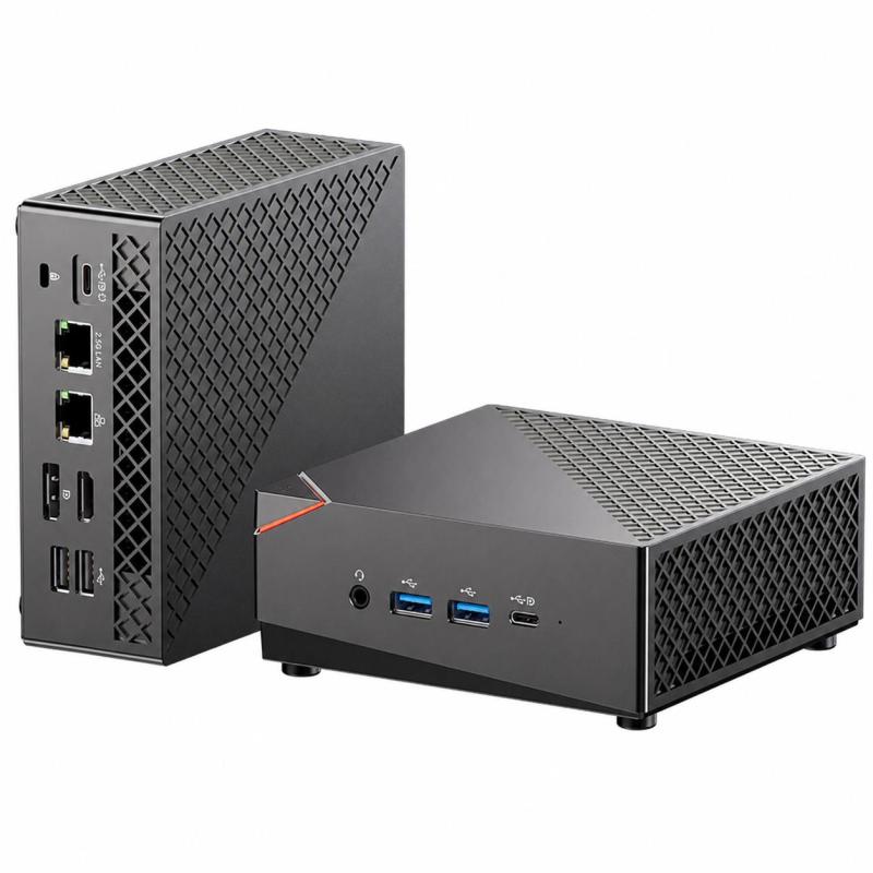 جهاز كمبيوتر مكتبي صغير Ryzen7 5700U 8 نوى 16 خيط معالجة بسرعة 4.3 جيجاهرتز، ذاكرة DDR4 بسعة 32 جيجابايت، قرص SSD بسعة 1 تيرابايت - نظام ويندوز 11 مع واي فاي 6 وبلوتوث 5.2، دعم لعرض ثلاثي بدقة 4K، مثالي للمكتب والألعاب - Image 1