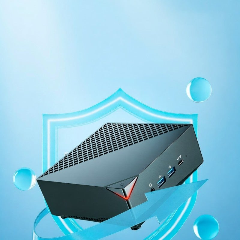 جهاز كمبيوتر مكتبي صغير Ryzen7 5700U 8 نوى 16 خيط معالجة بسرعة 4.3 جيجاهرتز، ذاكرة DDR4 بسعة 32 جيجابايت، قرص SSD بسعة 1 تيرابايت - نظام ويندوز 11 مع واي فاي 6 وبلوتوث 5.2، دعم لعرض ثلاثي بدقة 4K، مثالي للمكتب والألعاب - Image 4