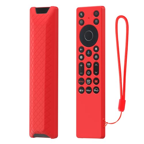 LEFXMOPHY Silicone Cover for TCL RC923A FMB1 / RC813A FMB1 2025 QM6K QM7K TV Remote Control Protective Case - Red - Image 1