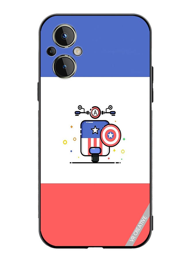 VR CREATIVE Protective Case Cover For OnePlus Nord N20 5G Cute Little Bike Of Captain America Design Multicolour - Image 1