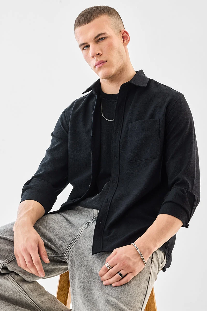 SNITCH Textured Stretch Regular Fit Shirt