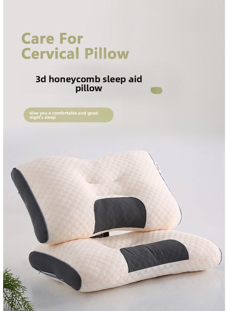 قطعتان، وسادة مريحة للغاية لتخفيف آلام الرقبة والرأس والكتف، وسائد دعم محيطية للنوم على السرير، وسادة تمدد للعمود الفقري العنقي، للنوم على الجانب والظهر والبطن - Image 1