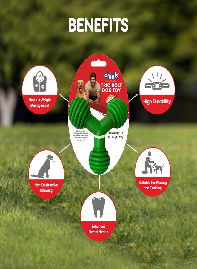 Drools Non-Toxic Rubber Toy for Dogs, Trio Bolt Ring 115g Pack | Non Destructive Chewing | Enhance Dental Health | Helps in Weight Management - Image 5