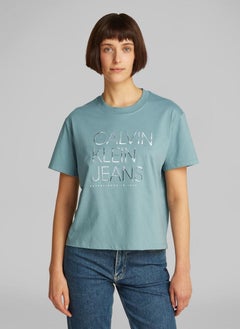 Calvin Klein Jeans Logo Detail Knitted T-Shirt  - Image 1