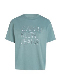 Calvin Klein Jeans Logo Detail Knitted T-Shirt  - Image 5