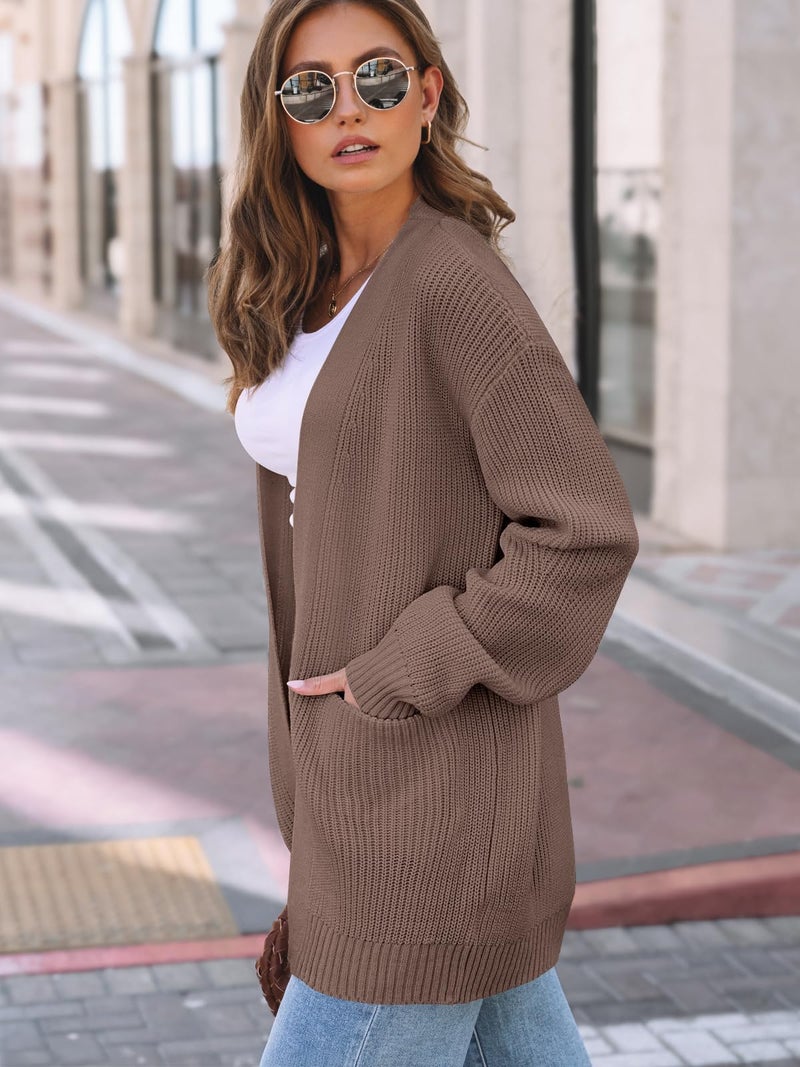 LILLUSORY Womens Cardigan Sweater Fall Fashion Outfits Clothes 2025 Teacher Work Office Old Money Long Oversized Winter Travel Cozy Chunky Knit Winter Essential Business Casual Clothing - Image 3