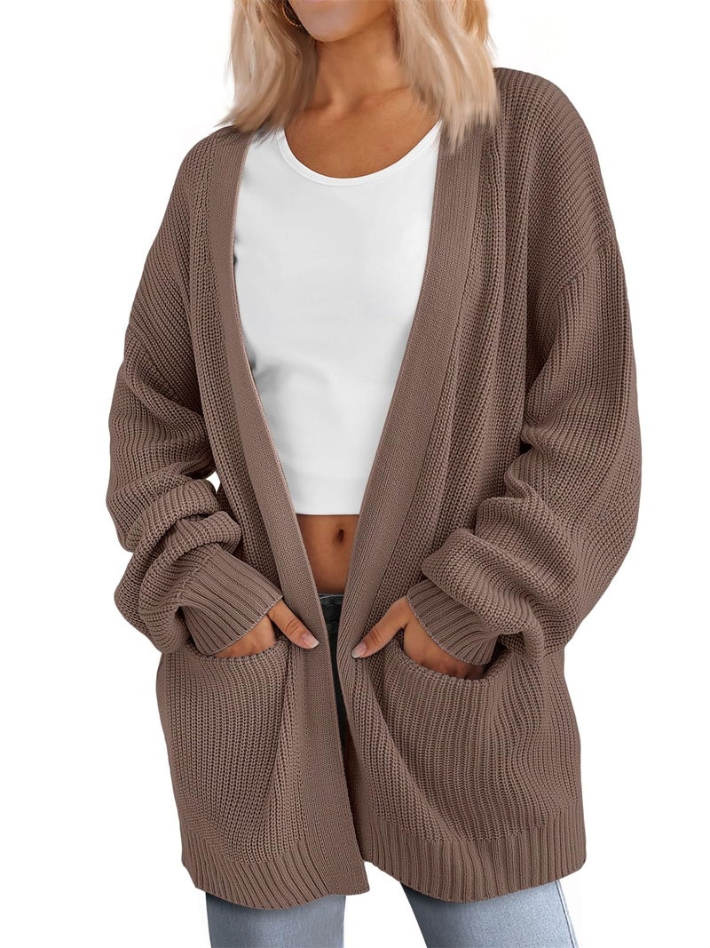 LILLUSORY Womens Cardigan Sweater Fall Fashion Outfits Clothes 2025 Teacher Work Office Old Money Long Oversized Winter Travel Cozy Chunky Knit Winter Essential Business Casual Clothing - Image 1