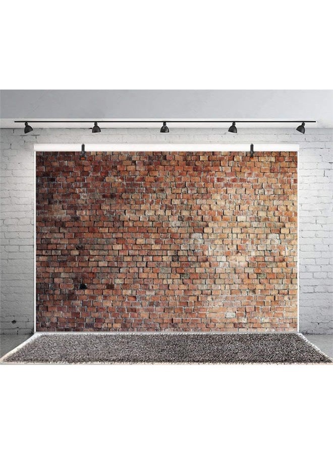 Pure Blends Vintage Red Brick Wall Backdrop for Photography 5x3ft Rustic Old Brick Wall Photography Background Newborn Baby Shower Kids Adult Portrait Background Birthday Cake Table Photo Booth Studio Prop - Image 5