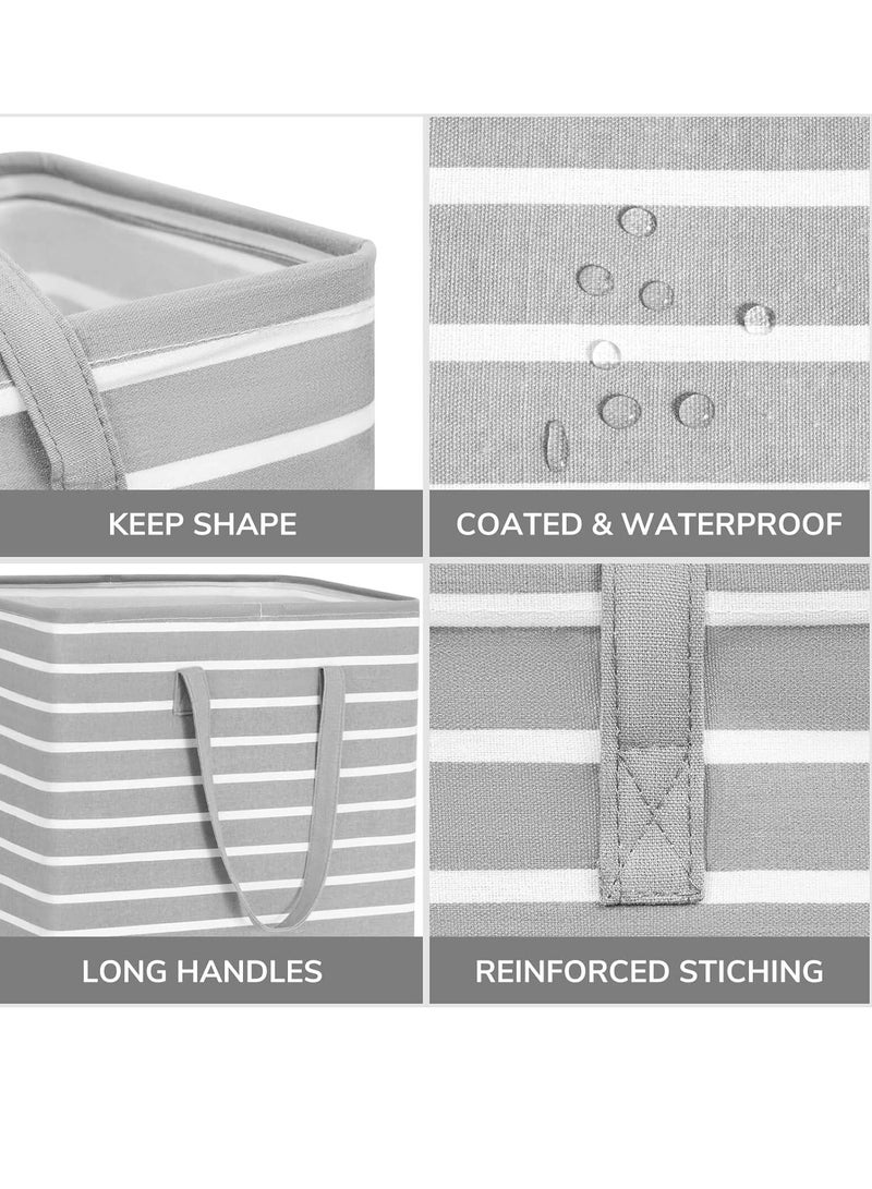 عام سلة غسيل كبيرة قابلة للطي للمناشف ، الفراش ، سلة غسيل الملابس ، سلة تخزين الألعاب ، لتنظيم غرفة النوم ، بطانيات غرف النوم (قطعتان) - Image 2