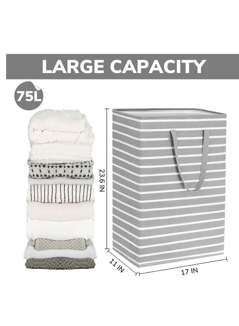 عام سلة غسيل كبيرة قابلة للطي للمناشف ، الفراش ، سلة غسيل الملابس ، سلة تخزين الألعاب ، لتنظيم غرفة النوم ، بطانيات غرف النوم (قطعتان) - Image 3