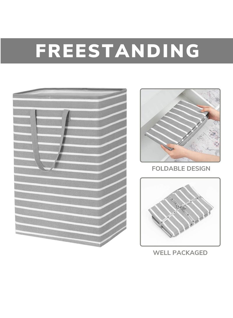 عام سلة غسيل كبيرة قابلة للطي للمناشف ، الفراش ، سلة غسيل الملابس ، سلة تخزين الألعاب ، لتنظيم غرفة النوم ، بطانيات غرف النوم (قطعتان) - Image 4