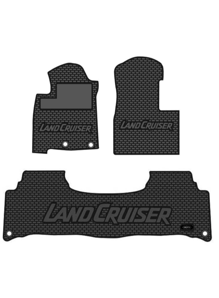  م م ذ ح م ش ﻦﻔﻳرد بطانات سجادات أرضية مطاطية داخلية لسيارة لاند كروزر 200 - متوافقة مع طفاية الحريق - Image 1