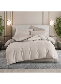 Cottage Cottage chevron 2pc comforter set twin 150*220cm microfiber beige  - Image 1
