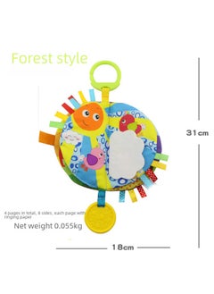 Generic Baby Cloth Book Baby Educational Cloth Book Early Education Toys Tear-proof Three-dimensional Cloth Book With Ringing Paper-Color:Sky Cloth Book  - Image 5
