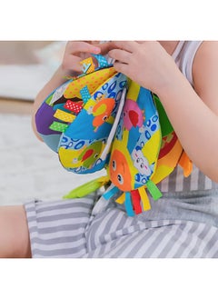 Generic Baby Cloth Book Baby Educational Cloth Book Early Education Toys Tear-proof Three-dimensional Cloth Book With Ringing Paper-Color:Sky Cloth Book  - Image 3