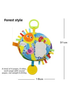 Generic Baby Cloth Book Baby Educational Cloth Book Early Education Toys Tear-proof Three-dimensional Cloth Book With Ringing Paper-Color:Sky Cloth Book  - Image 1
