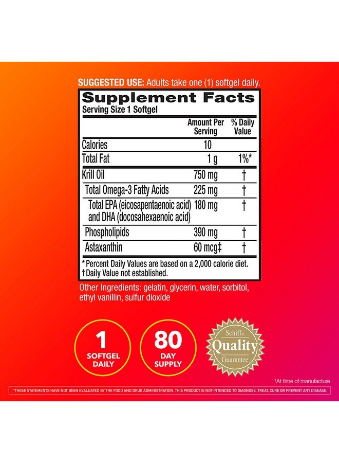 Megared Ultra Strength Krill Oil Omega 3 Supplement 750Mg Krill Oil Epa & Dha & Antioxidant Astaxanthin For Heart Health 80 Softgels No Fish Oil Aftertaste  - Image 4