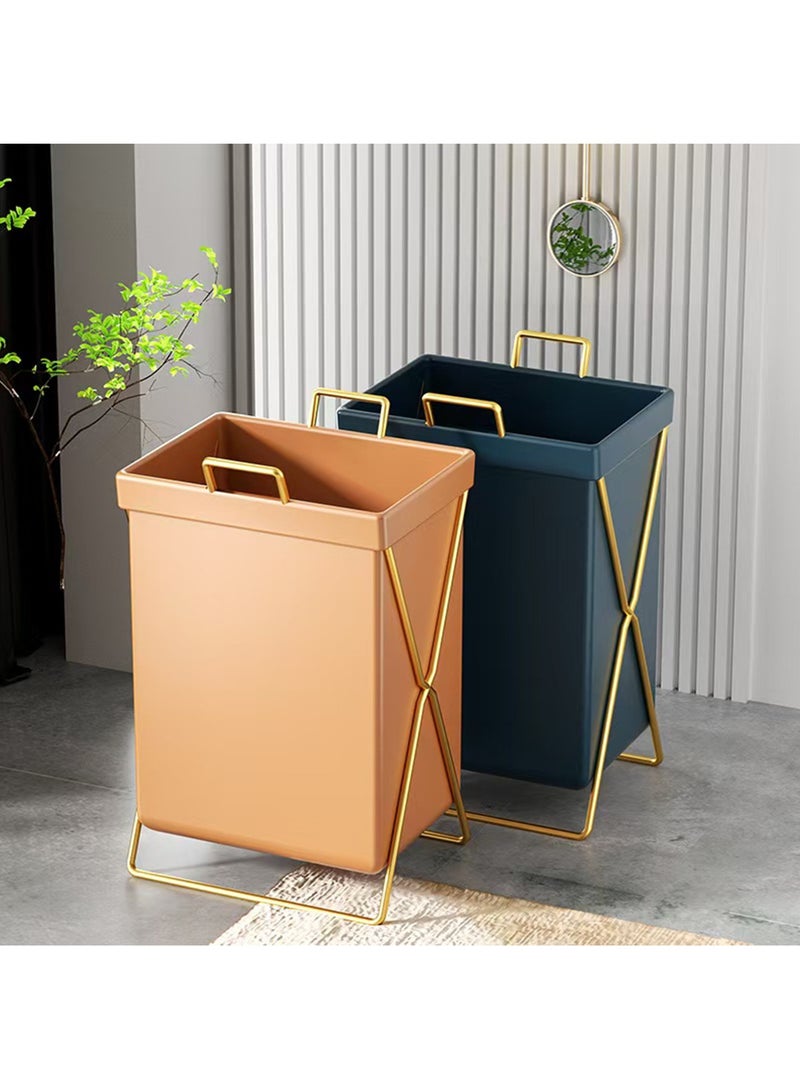 سلة غسيل أنيقة لتخزين الملابس، حقيبة غسيل محمولة مقاومة للغبار والماء (عبوة من قطعتين) - Image 2