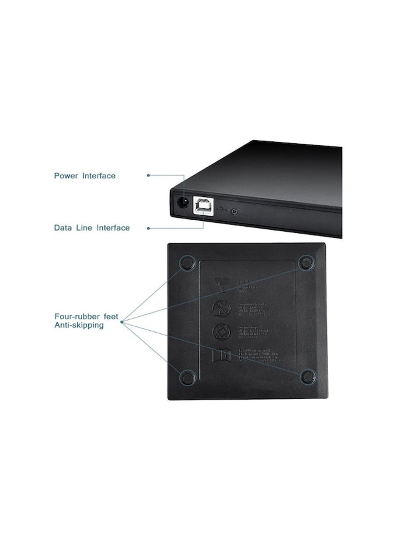 External USB  Burner  Disc Player Laptop External Computer Mobile CD Drive  - Image 4