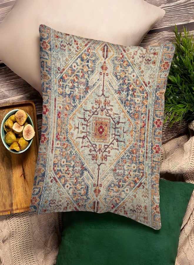BUAEL Boho Throw Pillow Covers 24x24 inch Set of 2,Boho Vintage Carpet Pattern Antique Ethnic Decor Double Sided Pattern Cushion Cover Soft Pillow Case Living Sofa Room Bed Square Pillow Cover - Image 4