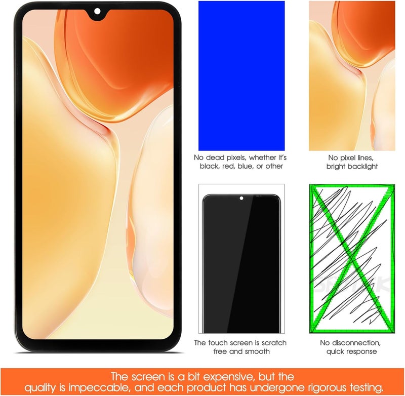 AGCUT INCELL for Samsung Galaxy A15 5G Screen Replacement for Samsung A15 5G LCD Display SM-A156U SM-A156P SM-A156W LCD Digitizer Screen Touch Assembly Black with Frame - Image 5
