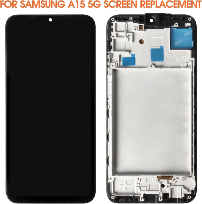 AGCUT INCELL for Samsung Galaxy A15 5G Screen Replacement for Samsung A15 5G LCD Display SM-A156U SM-A156P SM-A156W LCD Digitizer Screen Touch Assembly Black with Frame - Image 3