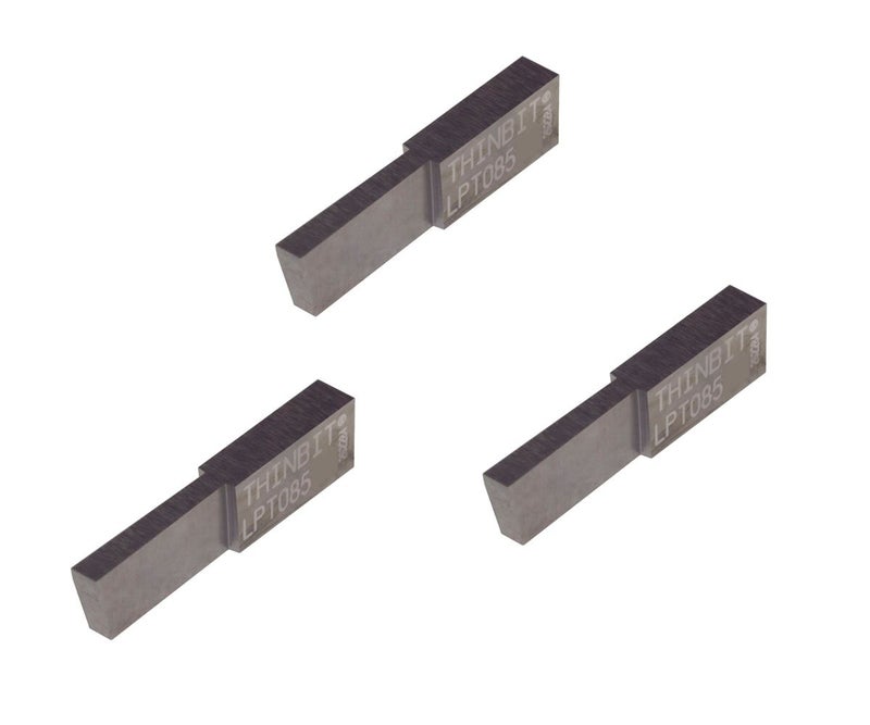 LITTLEBIT 3 Pack LPT085D2 THINBIT 'L' Series Parting Insert, Uncoated Carbide for Steel, cast Iron and Stainless Steel with Interrupted cuts - Image 1