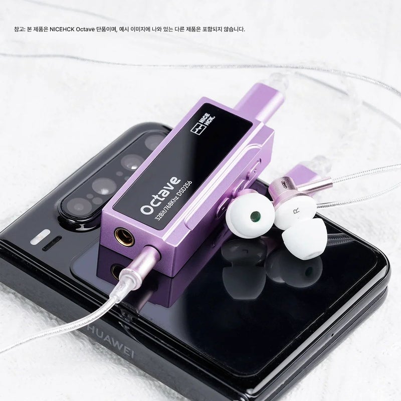 Nicehck Octave Type-C Headphone Amplifier, Lossless Decoding, Es9039q2m DAC 768kHz/32-bit Dsd256, 3.5mm/4.4mm Output, Purple - Image 3